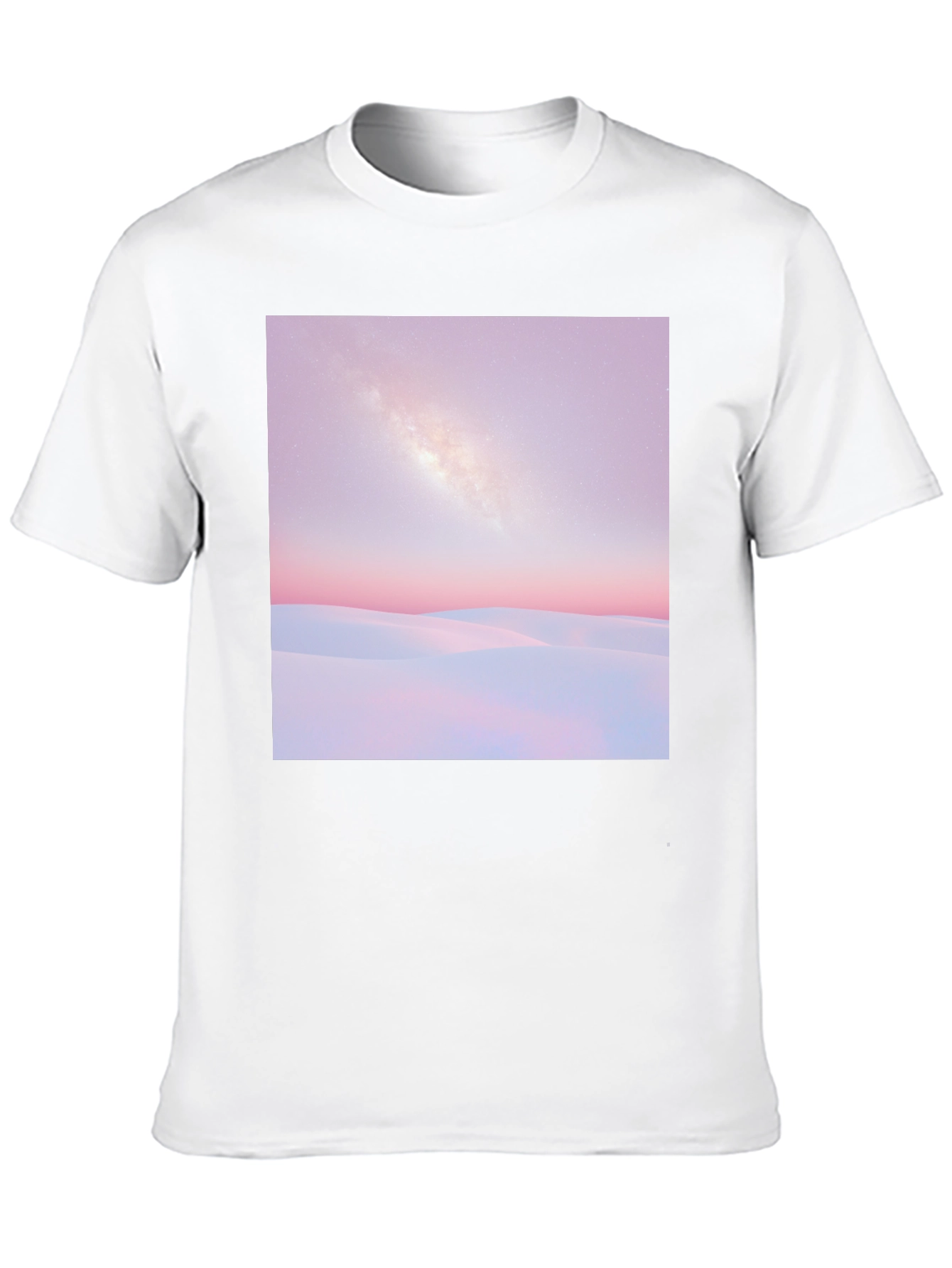 Milky Way Desert Graphic Tee - Black Cotton T-Shirt