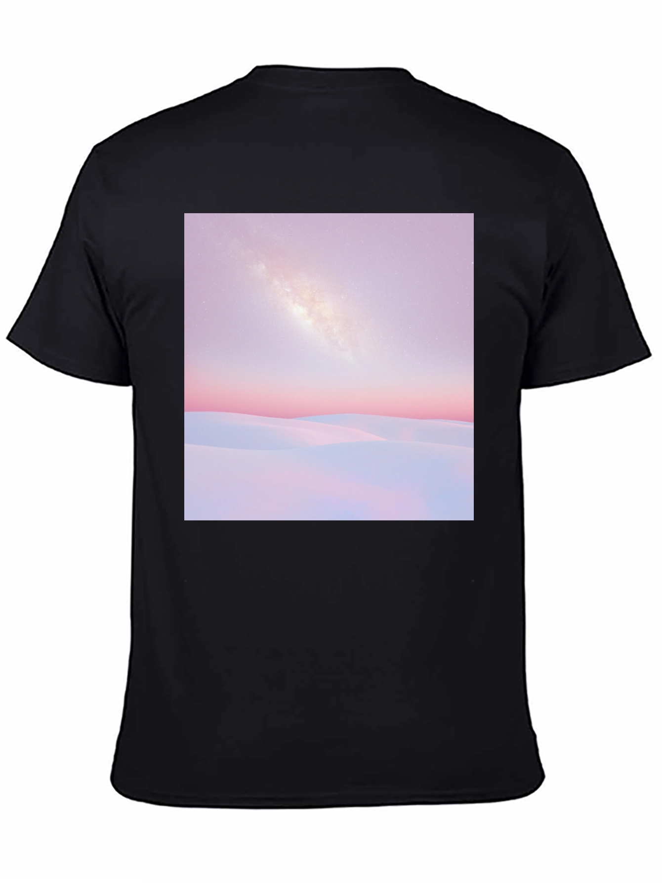 Milky Way Desert Graphic Tee - Black Cotton T-Shirt