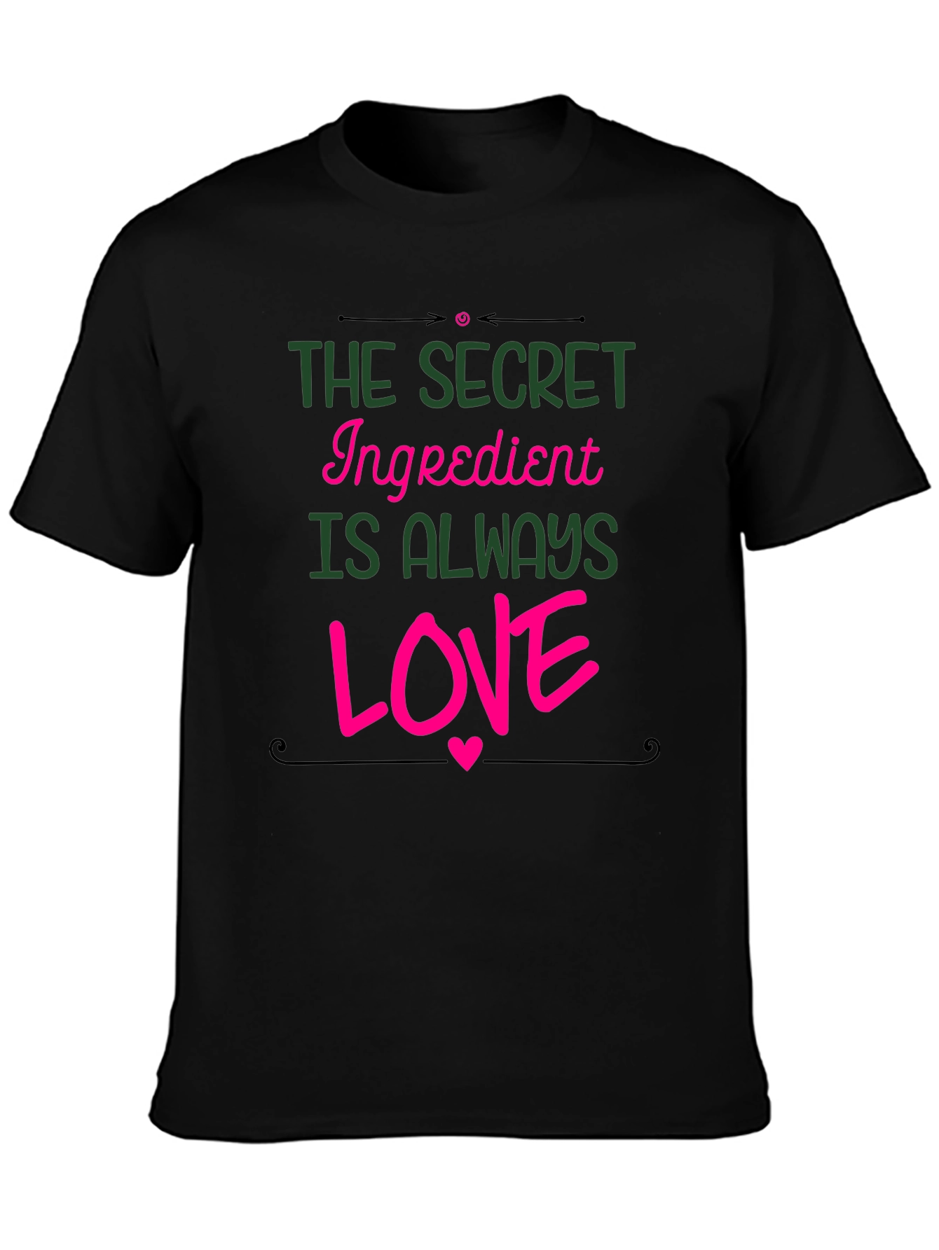 Secret Ingredient Love T-Shirt - Black Graphic Tee