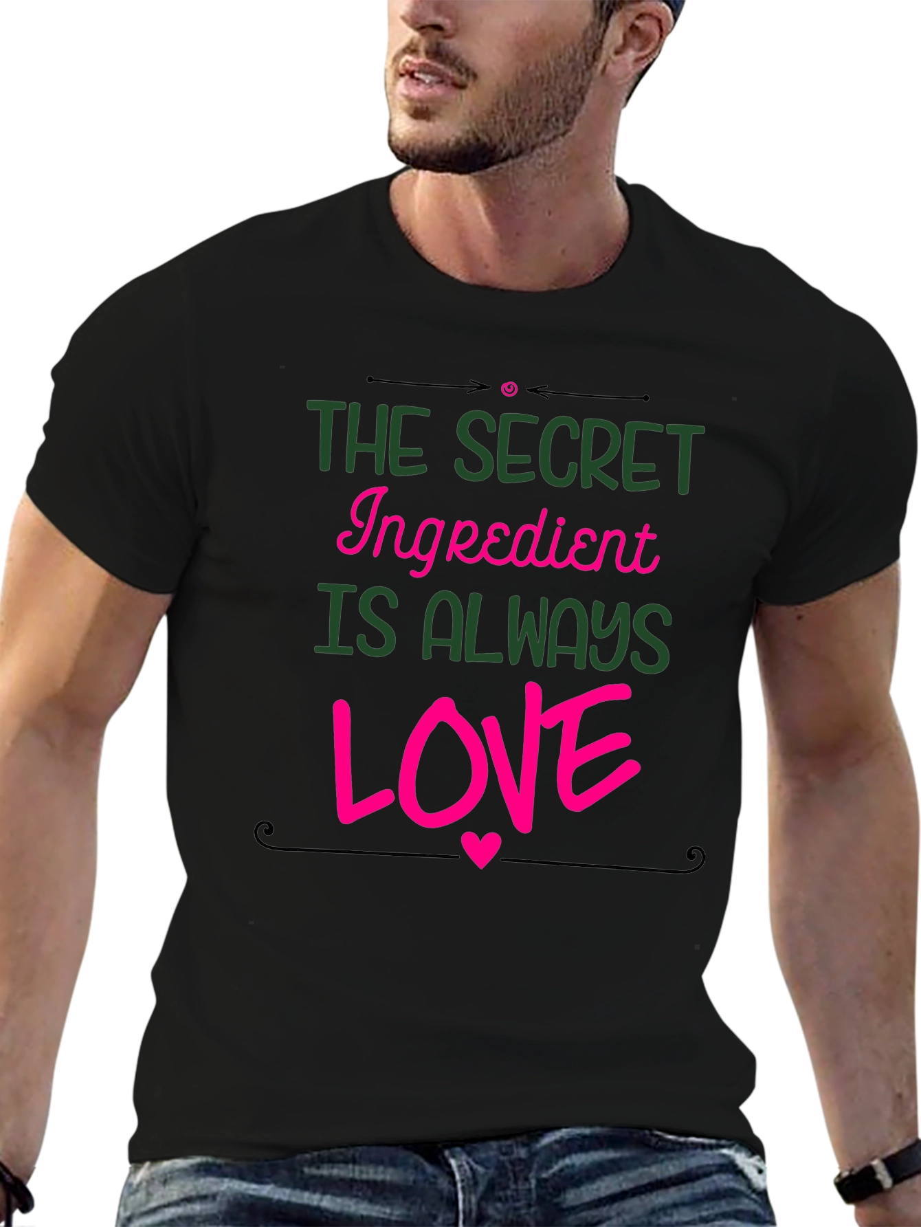 Secret Ingredient Love T-Shirt - Black Graphic Tee