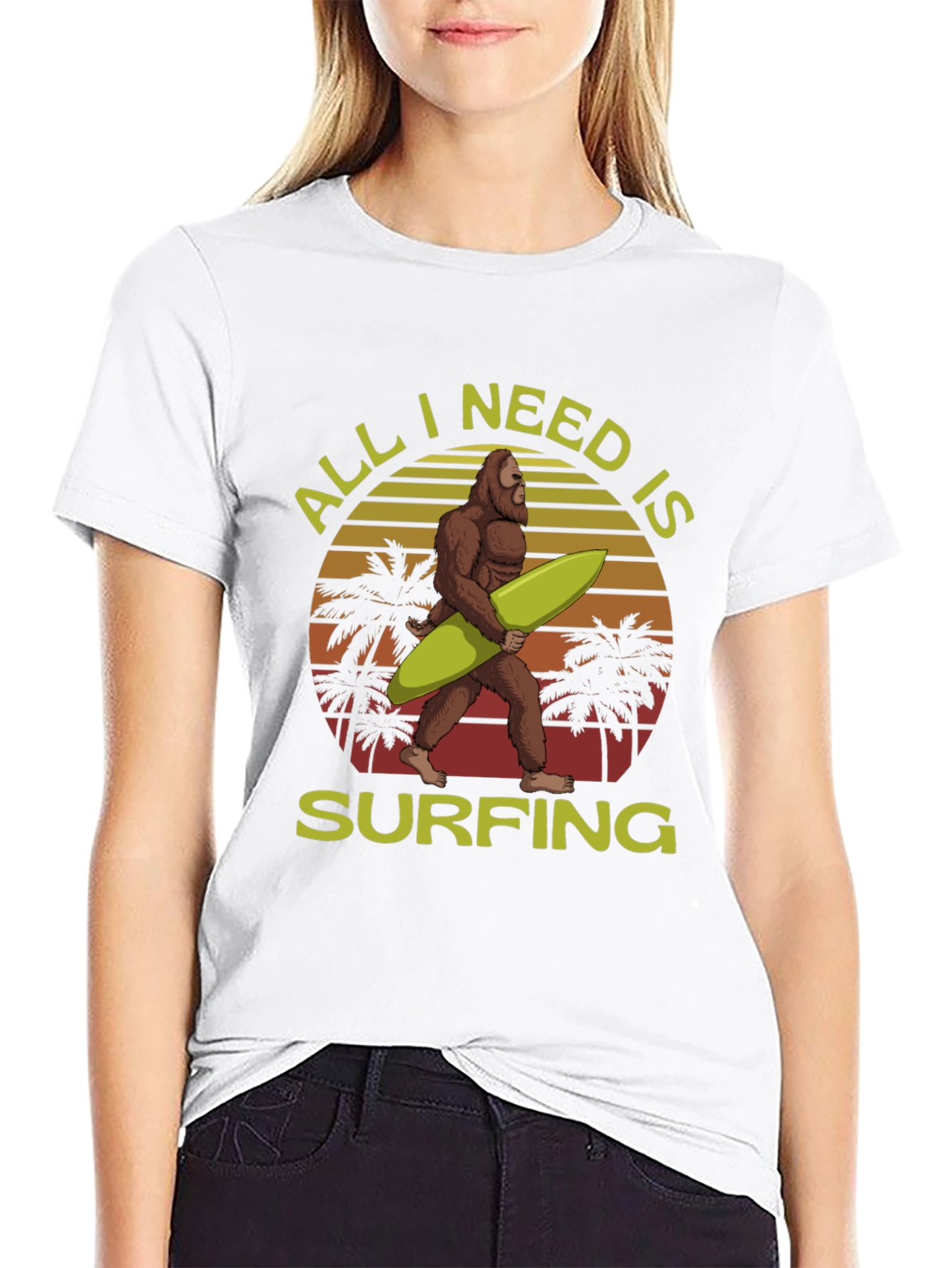 Sasquatch Surfing T-Shirt