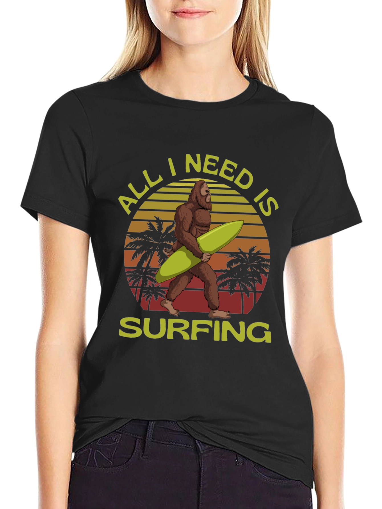 Sasquatch Surfing T-Shirt