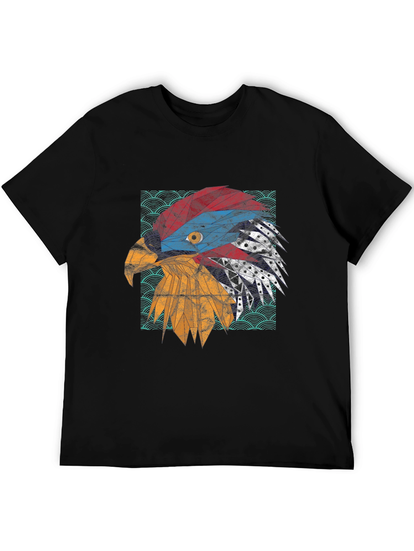 Geometric Eagle Graphic Tee - Modern Print