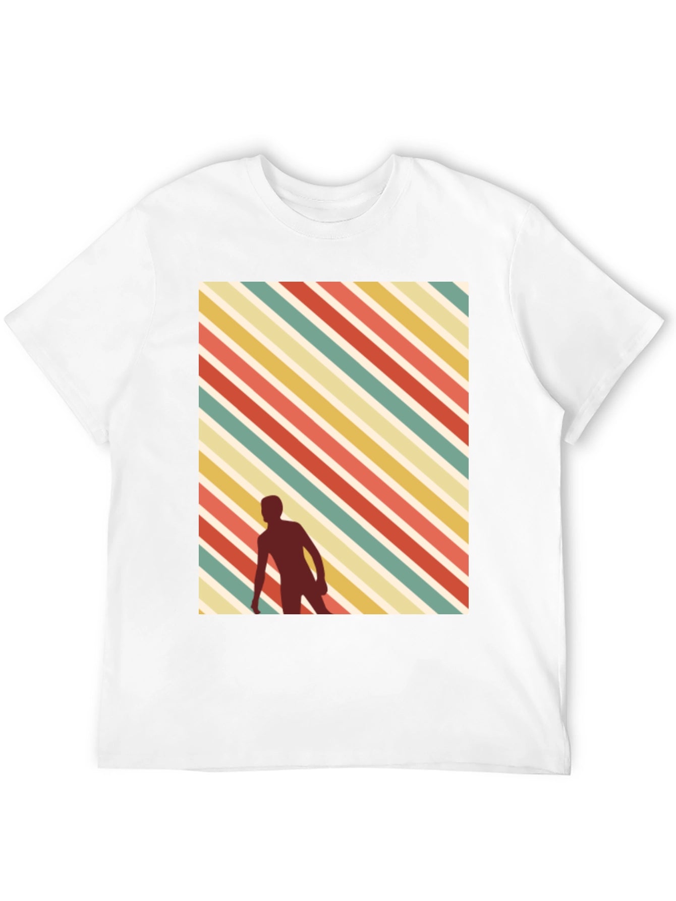 Retro Striped Skater Tee - Black