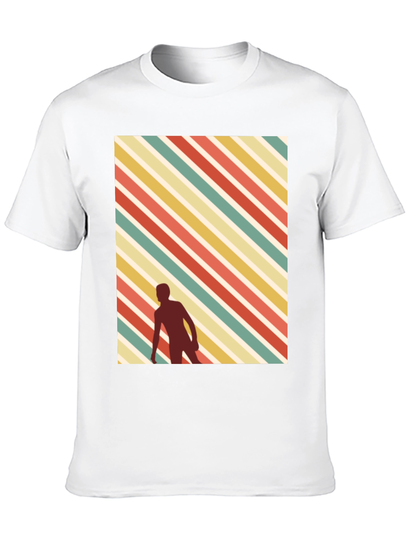 Retro Striped Skater Tee - Black