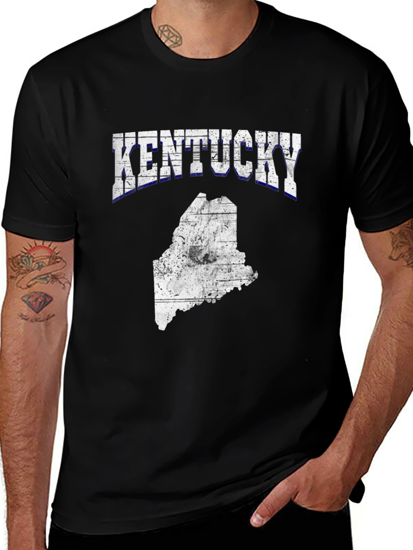 Kentucky State Map Graphic T-Shirt
