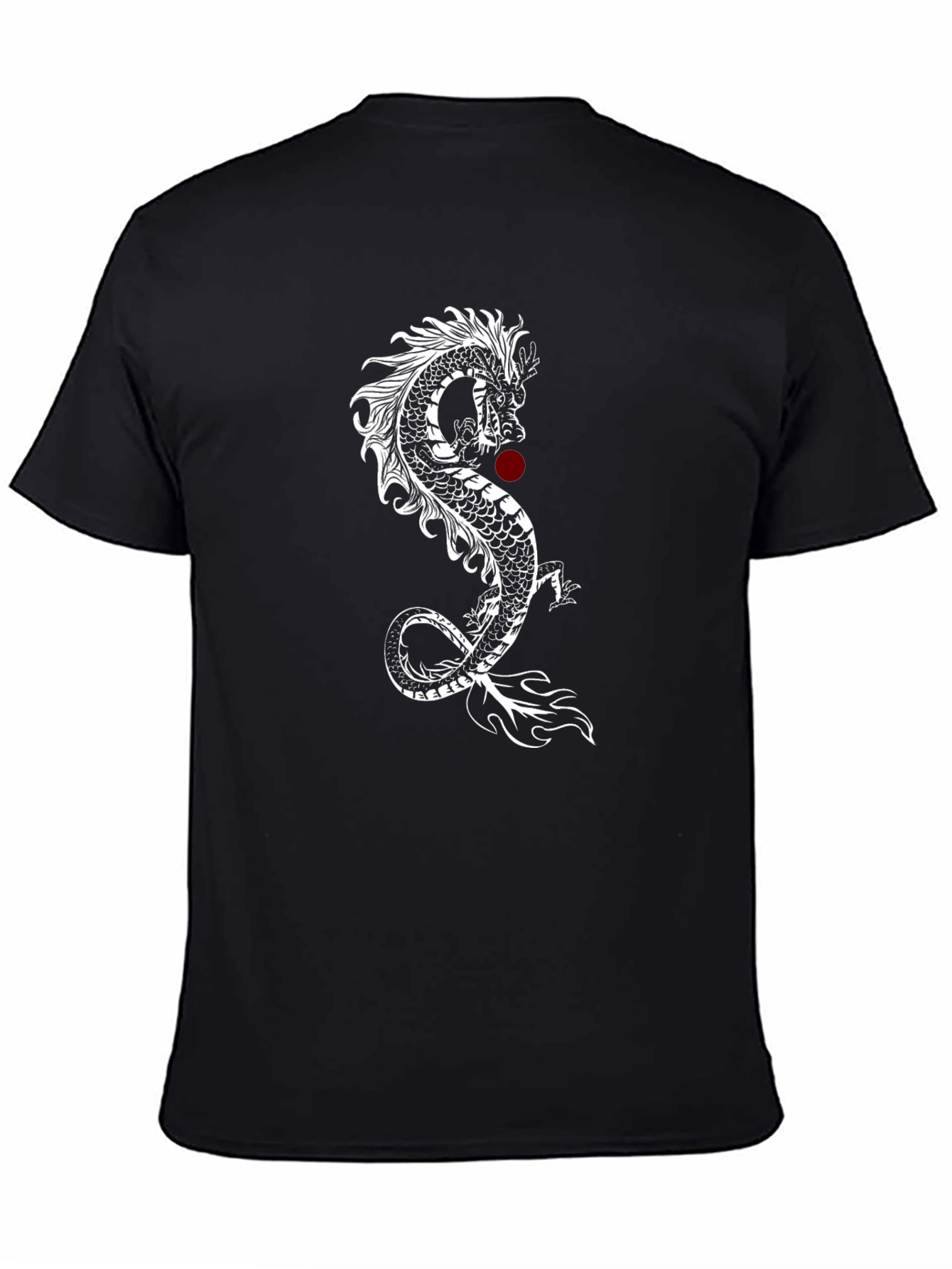 Dragon Graphic Tee - Mens Black Cotton T-Shirt