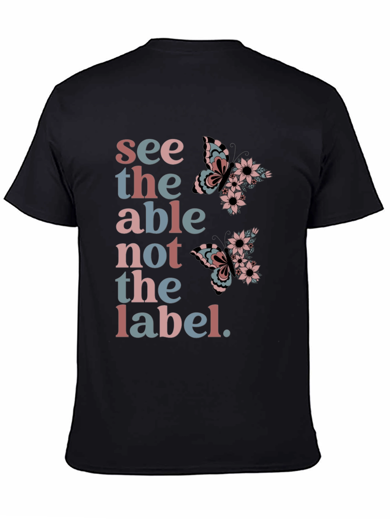See the Able T-Shirt: Butterfly Floral Design