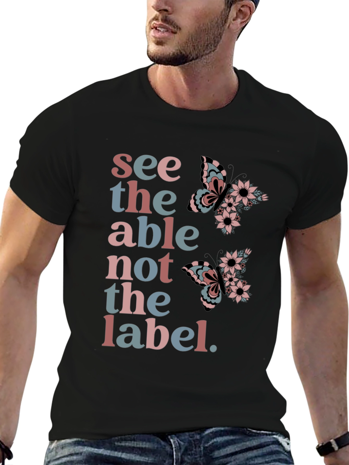 See the Able T-Shirt: Butterfly Floral Design