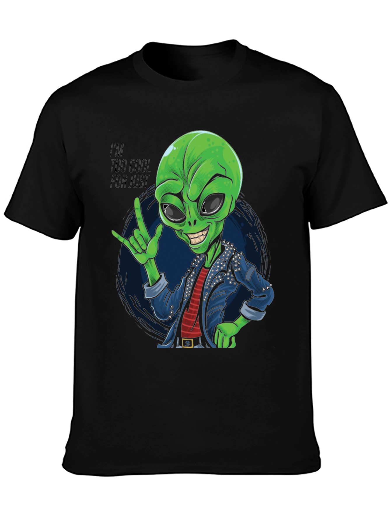 Cool Alien Graphic T-Shirt - Black