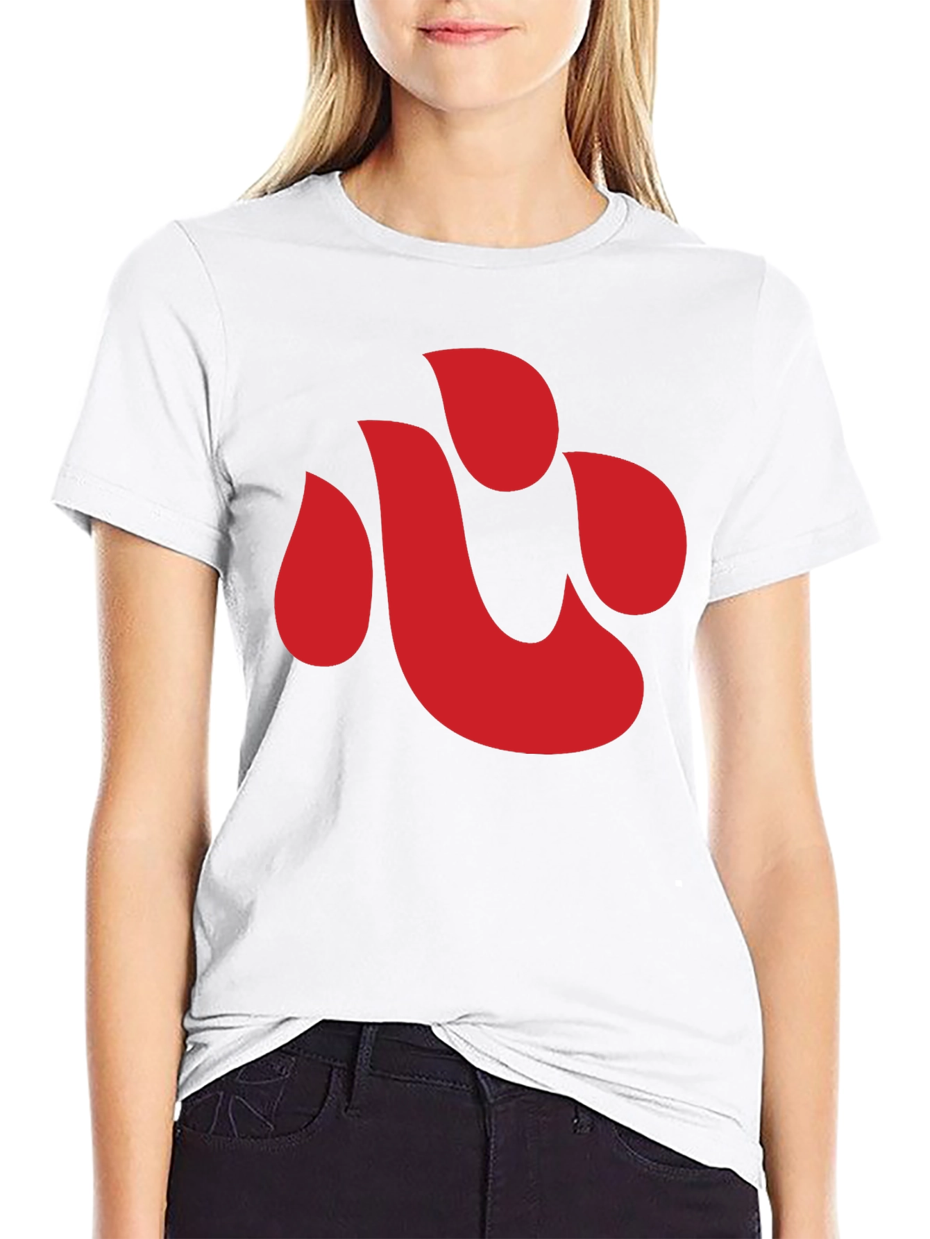 Red Symbol Black T-Shirt - Casual Style