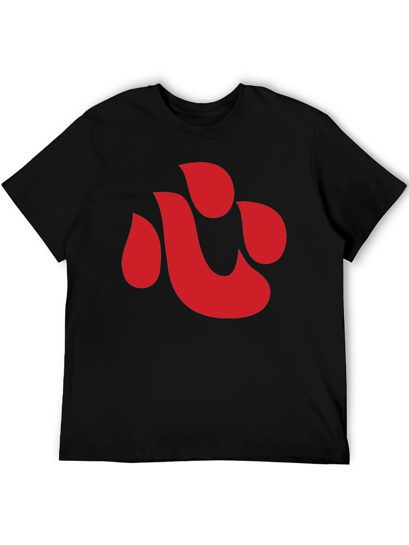 Red Symbol Black T-Shirt - Casual Style