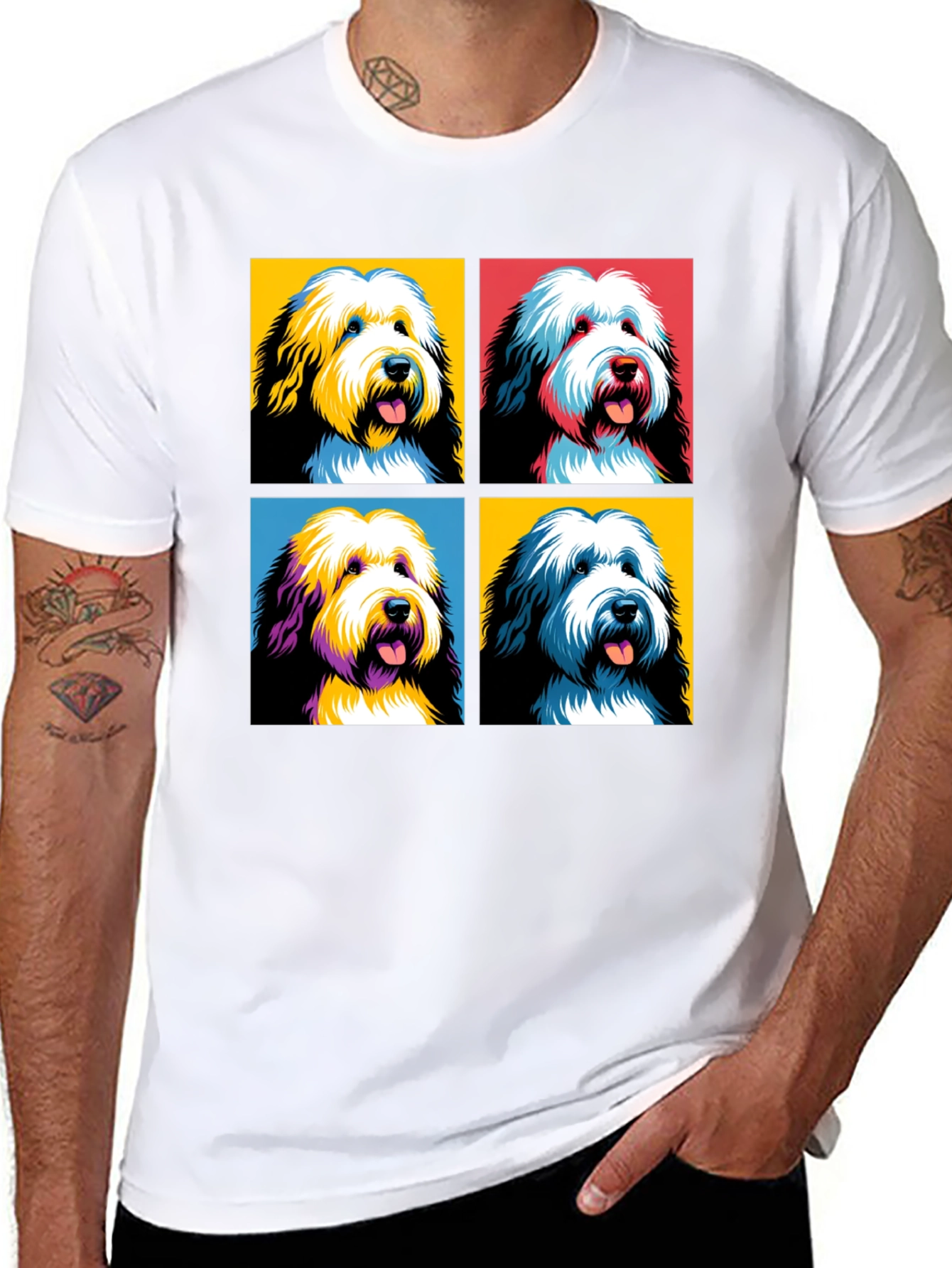 Pop Art Dog Graphic Tee - Funky & Stylish!