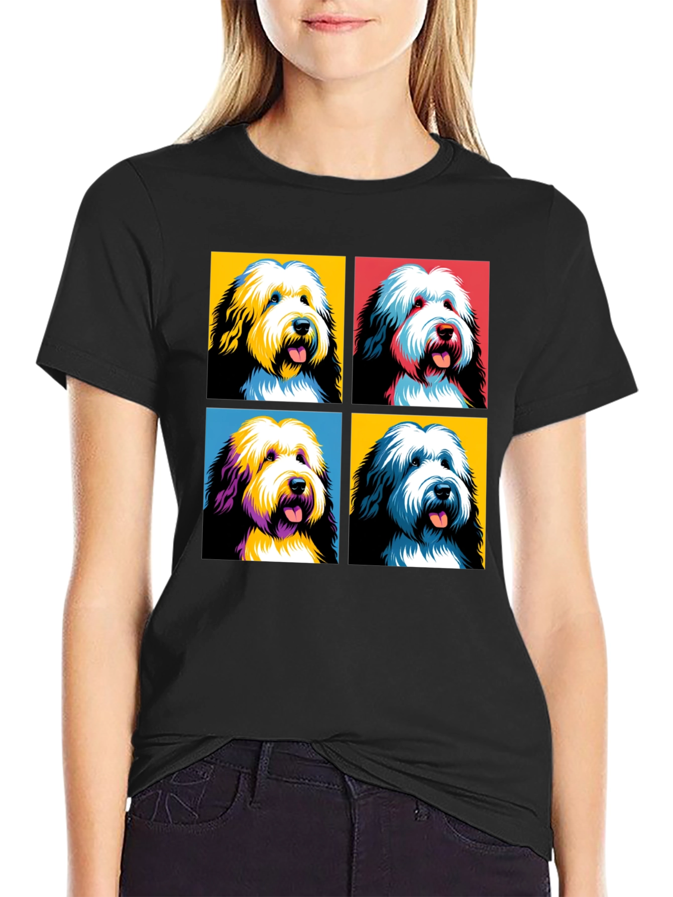 Pop Art Dog Graphic Tee - Funky & Stylish!