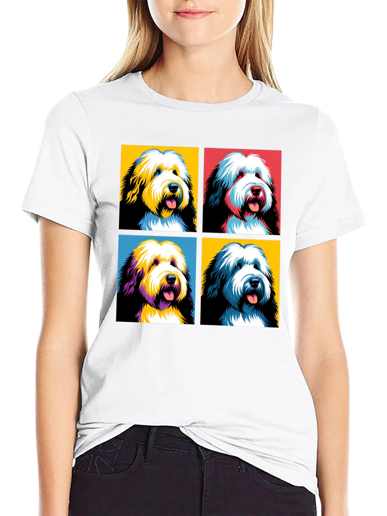 Pop Art Dog Graphic Tee - Funky & Stylish!