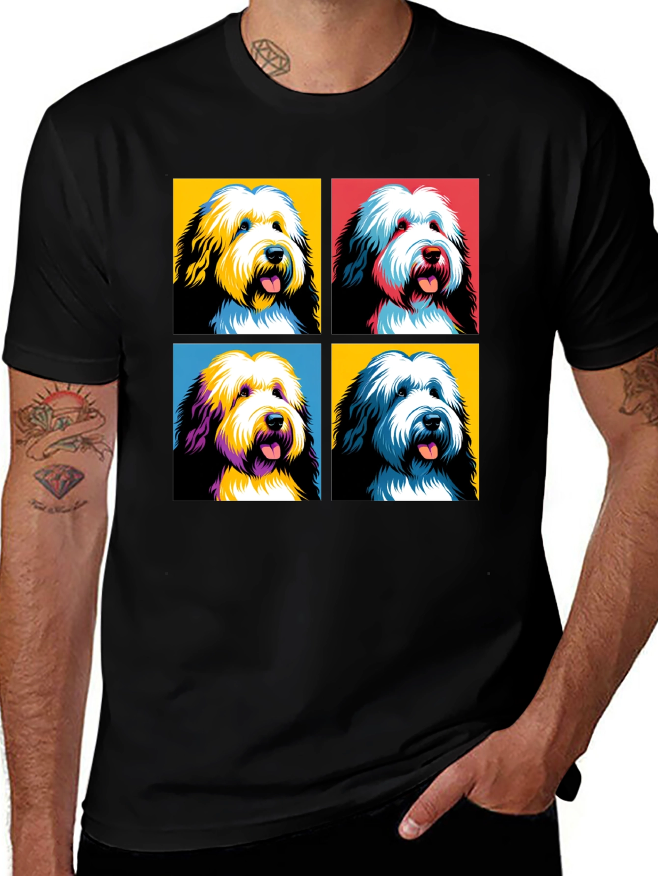 Pop Art Dog Graphic Tee - Funky & Stylish!