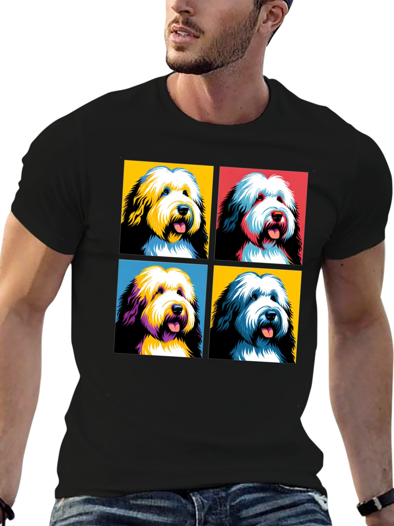 Pop Art Dog Graphic Tee - Funky & Stylish!