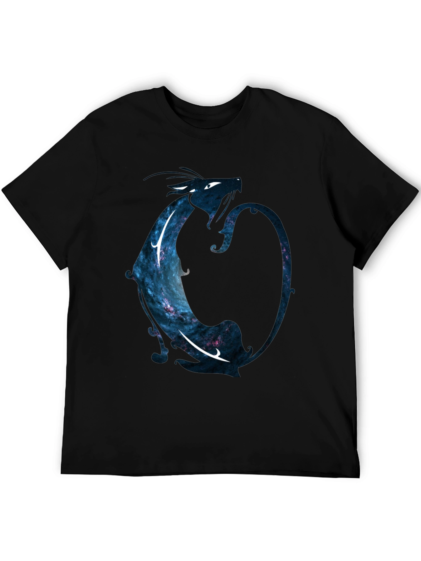 Cosmic Dragon Black T-Shirt - Unique Graphic Tee