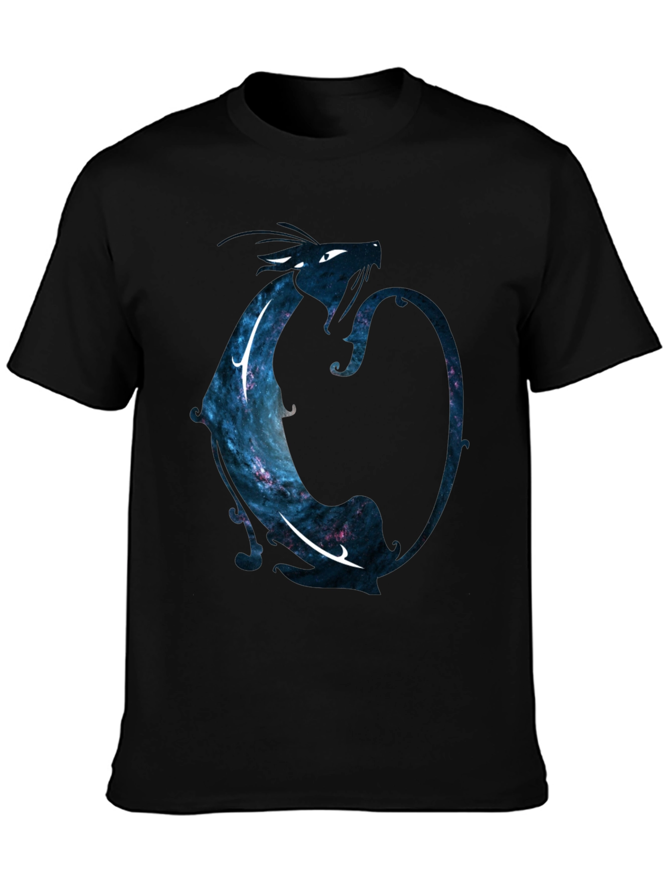 Cosmic Dragon Black T-Shirt - Unique Graphic Tee