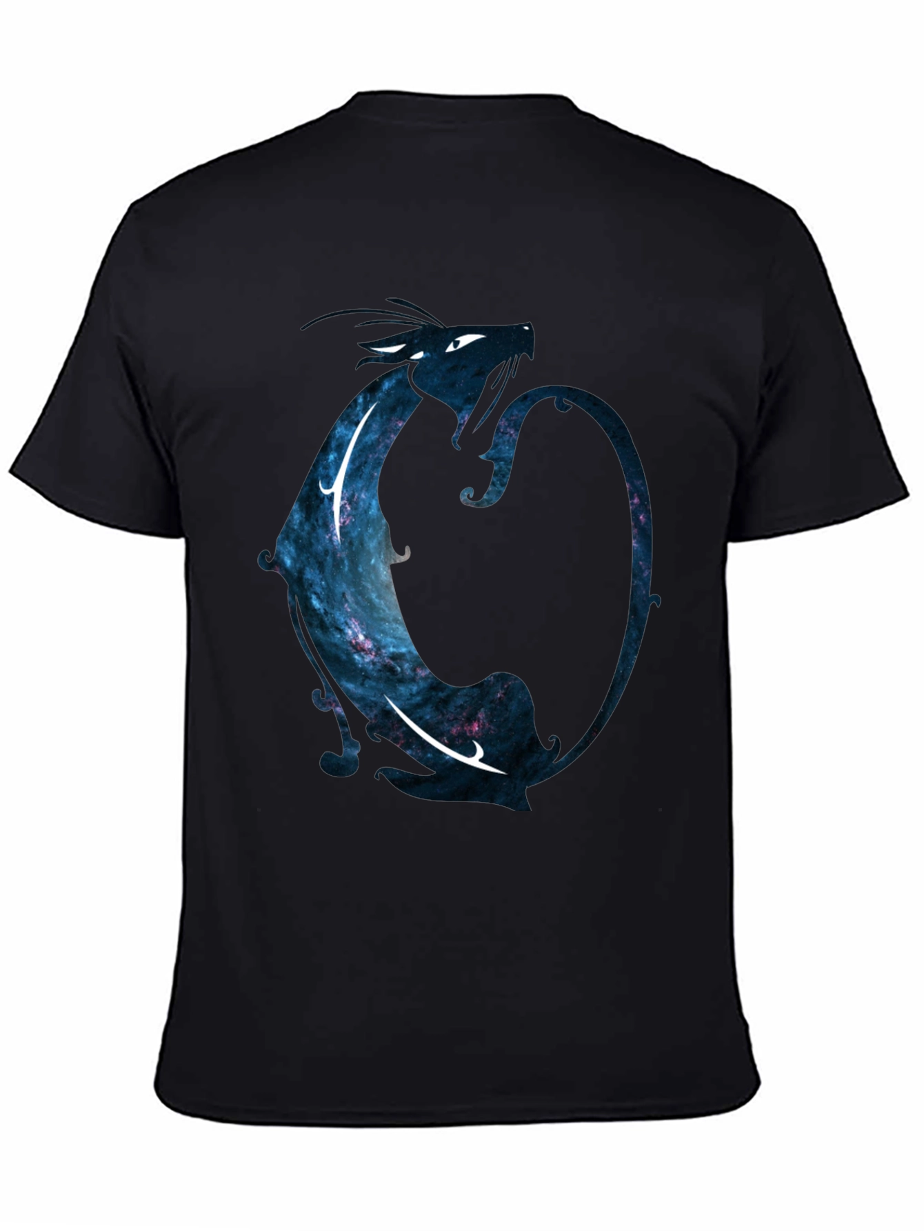 Cosmic Dragon Black T-Shirt - Unique Graphic Tee