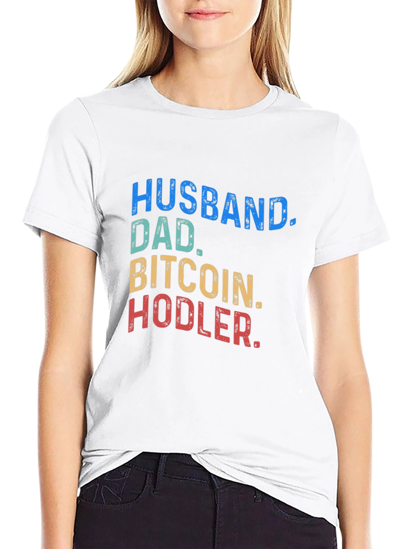 Husband Dad Bitcoin Hodler Black T-Shirt