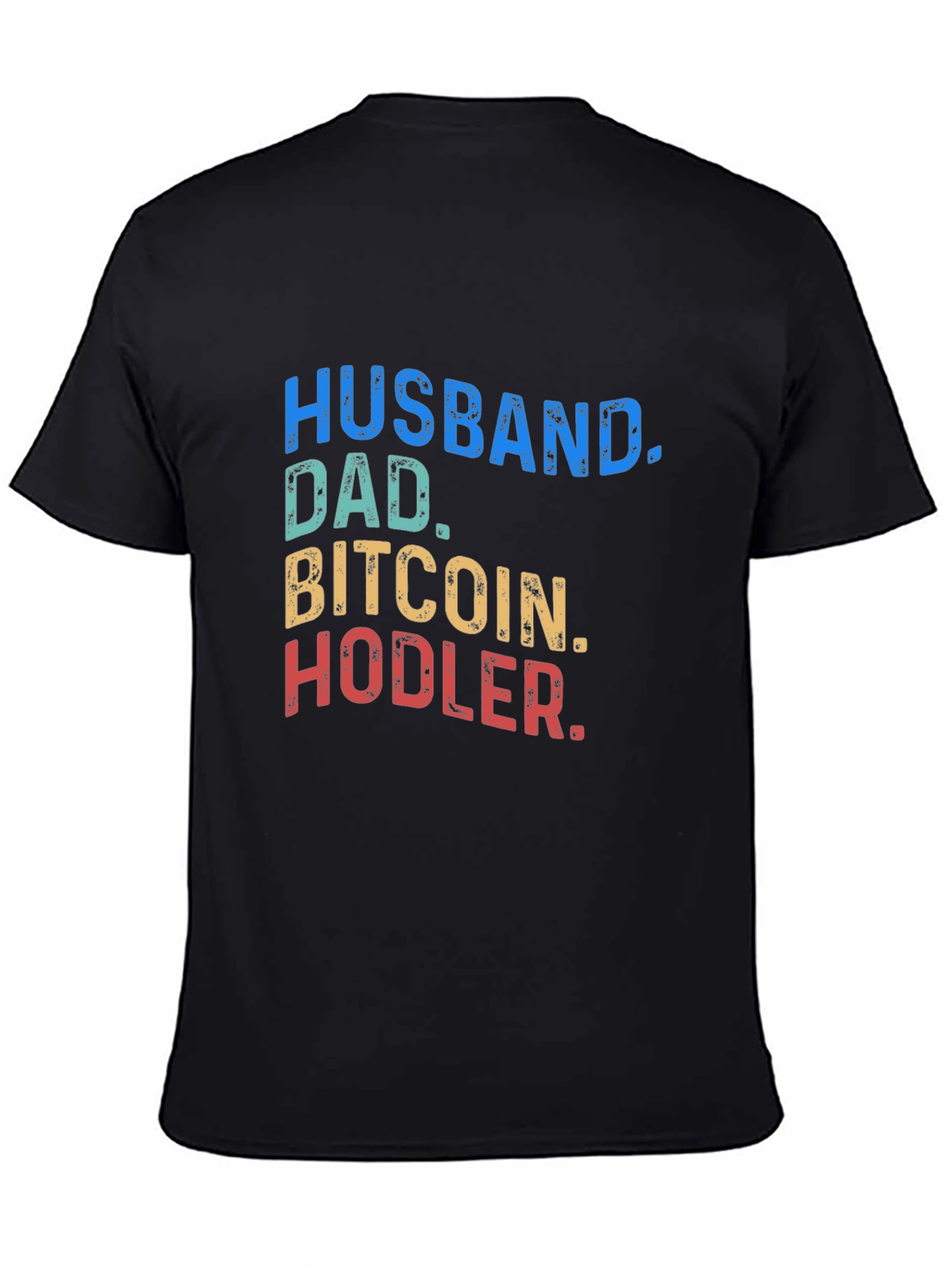 Husband Dad Bitcoin Hodler Black T-Shirt
