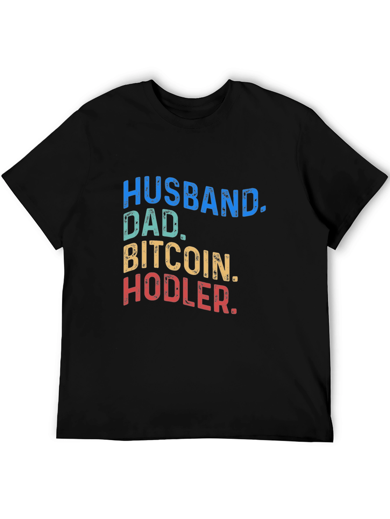 Husband Dad Bitcoin Hodler Black T-Shirt