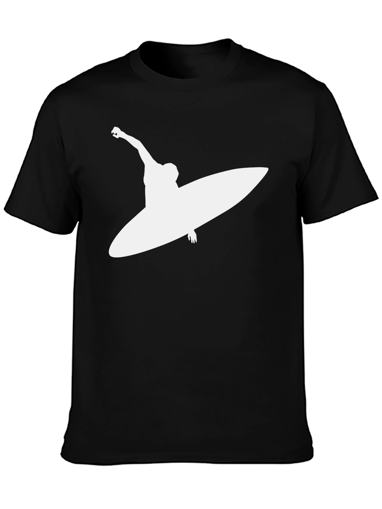 Surfer Silhouette Black T-Shirt