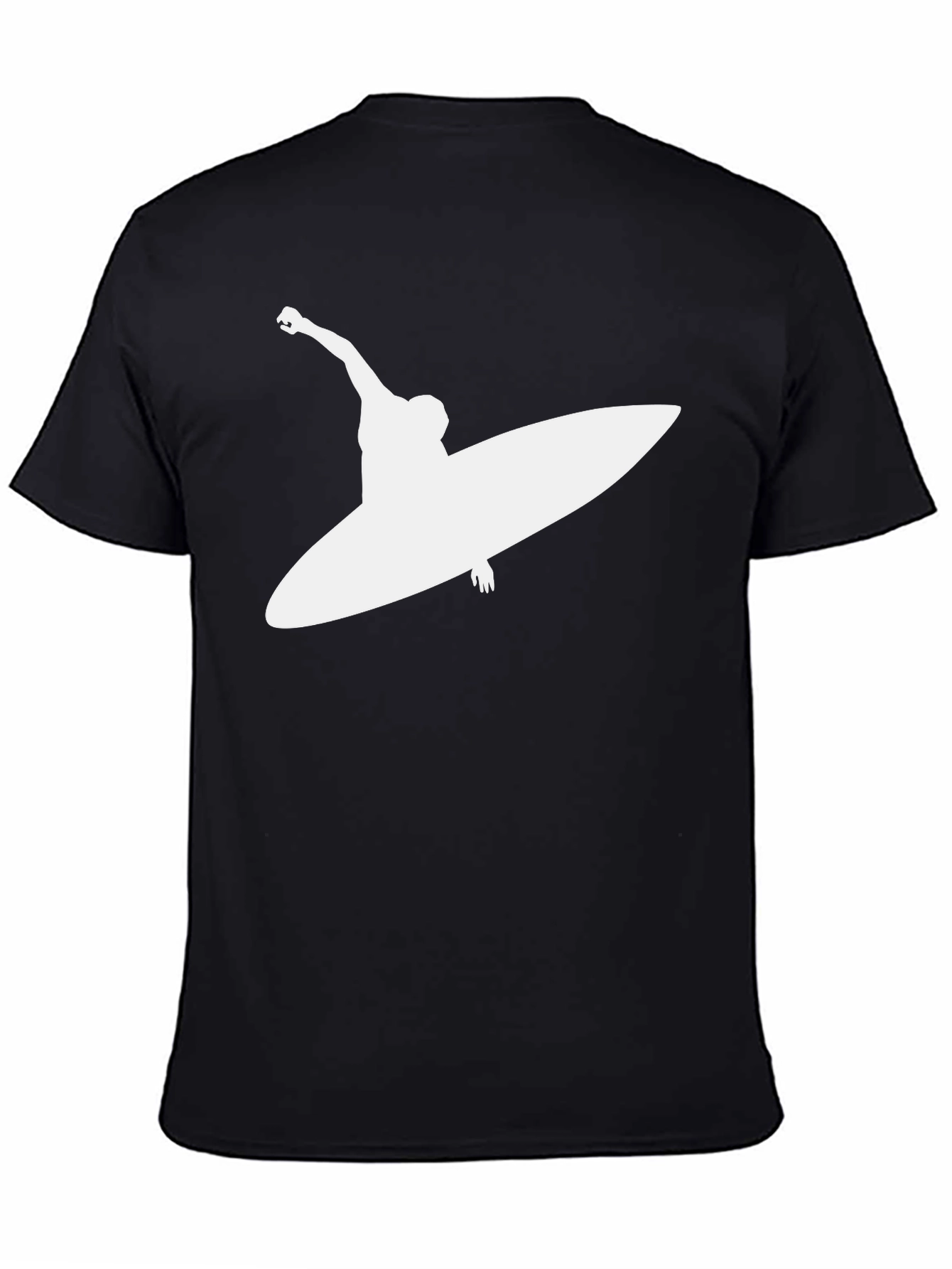 Surfer Silhouette Black T-Shirt