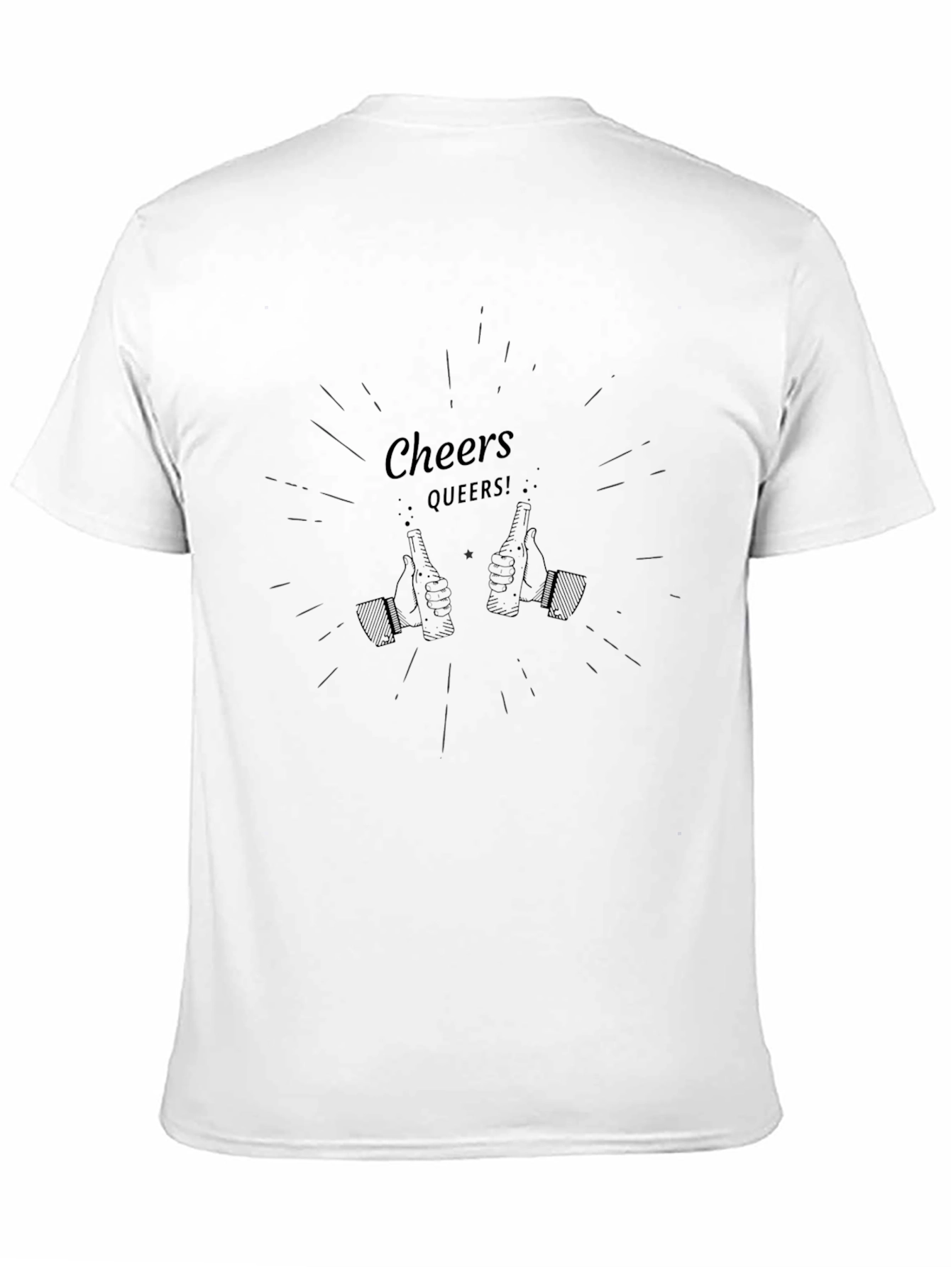 Cheers Queers! Black Graphic Tee Shirt
