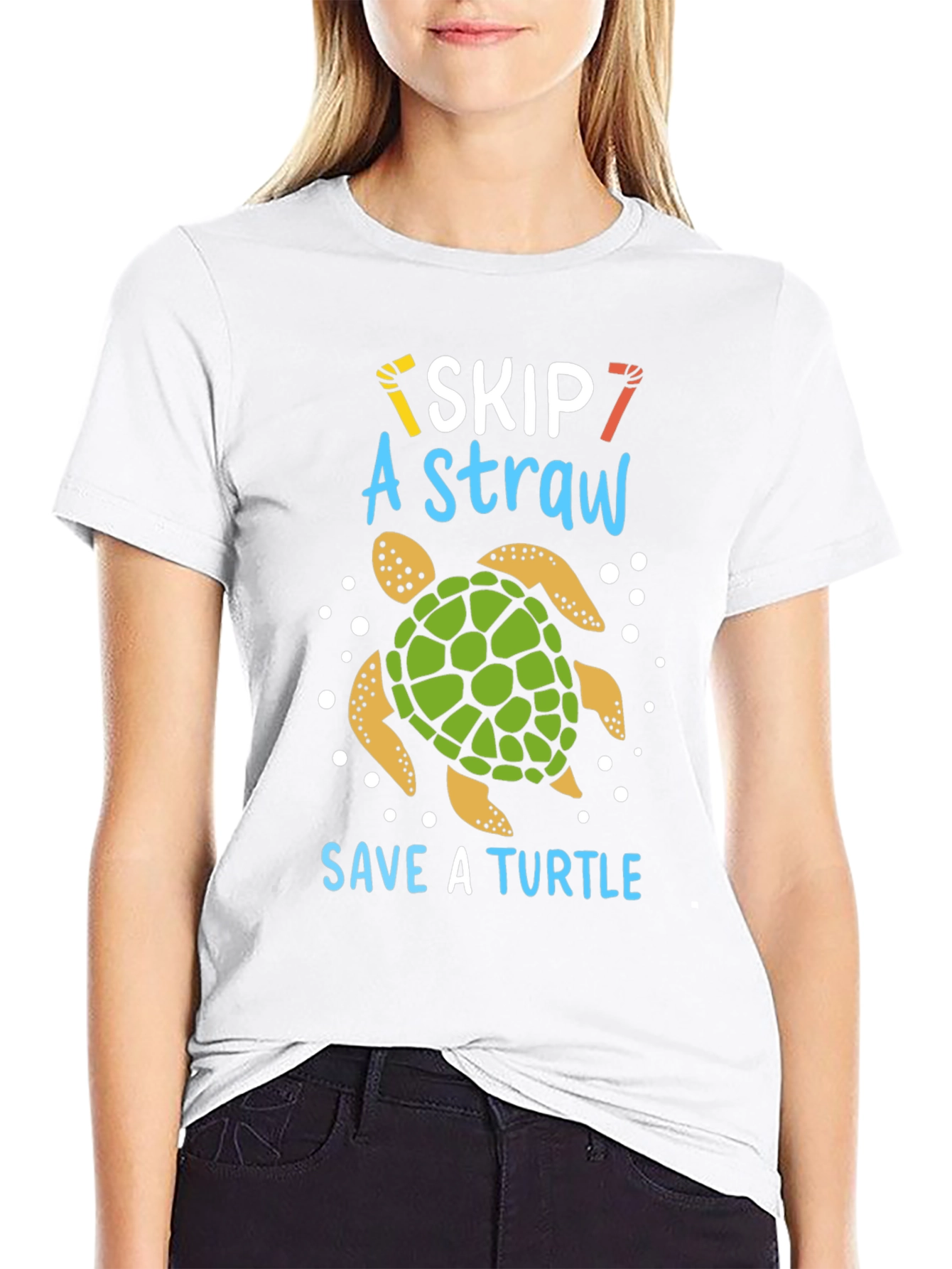 Skip A Straw Save A Turtle T-Shirt