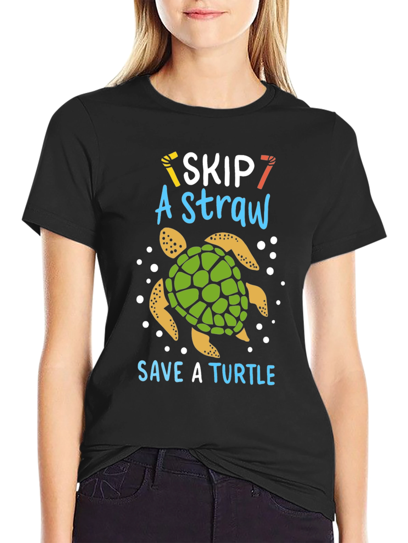 Skip A Straw Save A Turtle T-Shirt