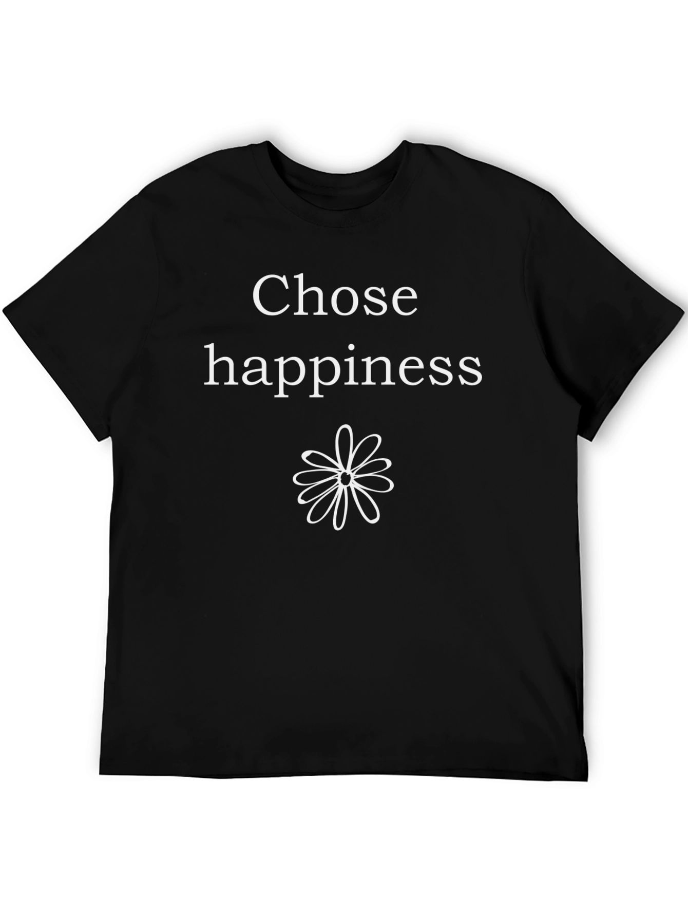 Chose Happiness Graphic Tee - Black Casual Shirt