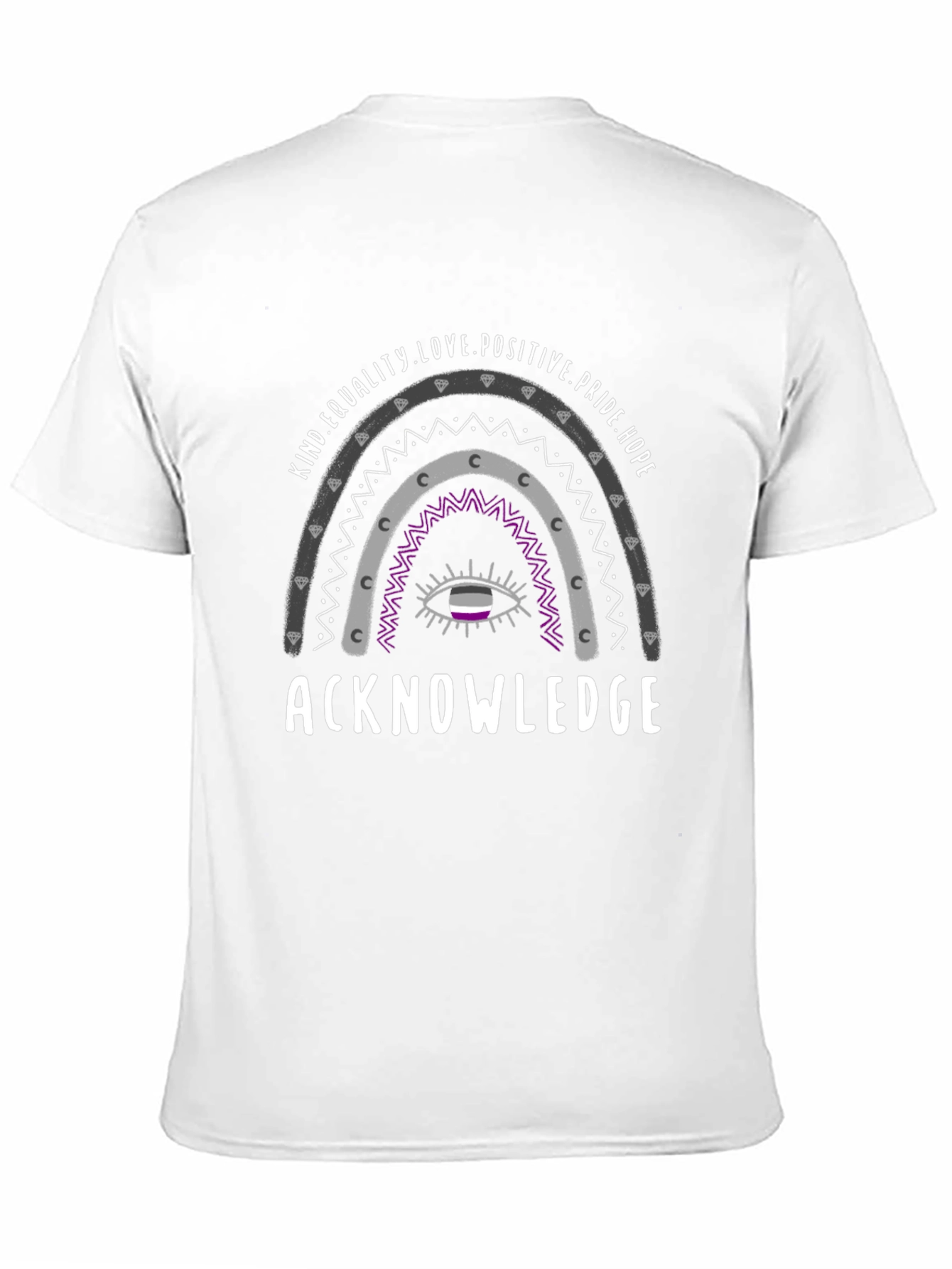 Acknowledge Asexual Pride Rainbow Tee