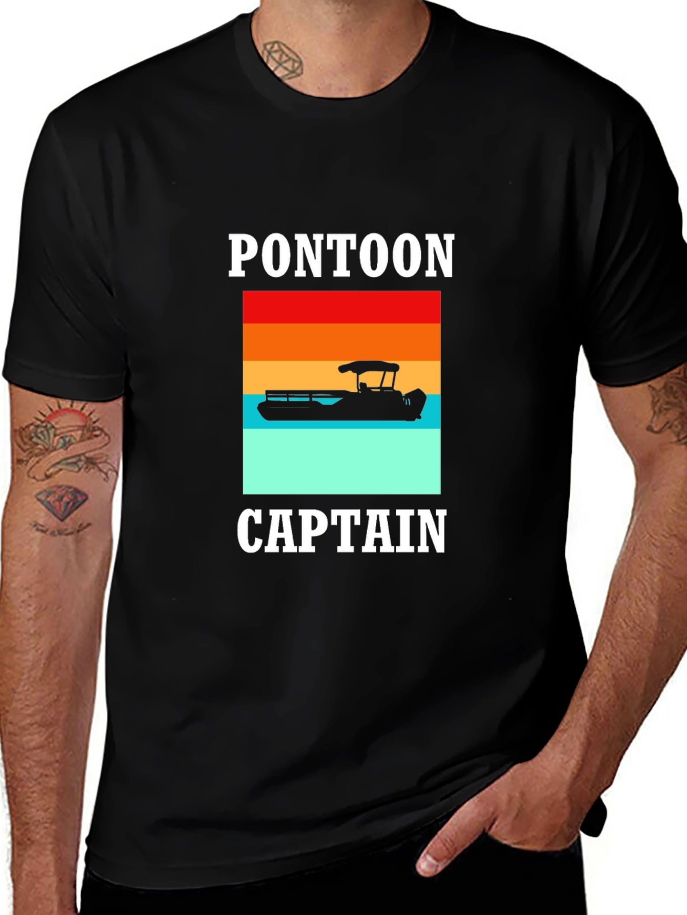 Pontoon Captain Graphic T-Shirt - Boating Apparel