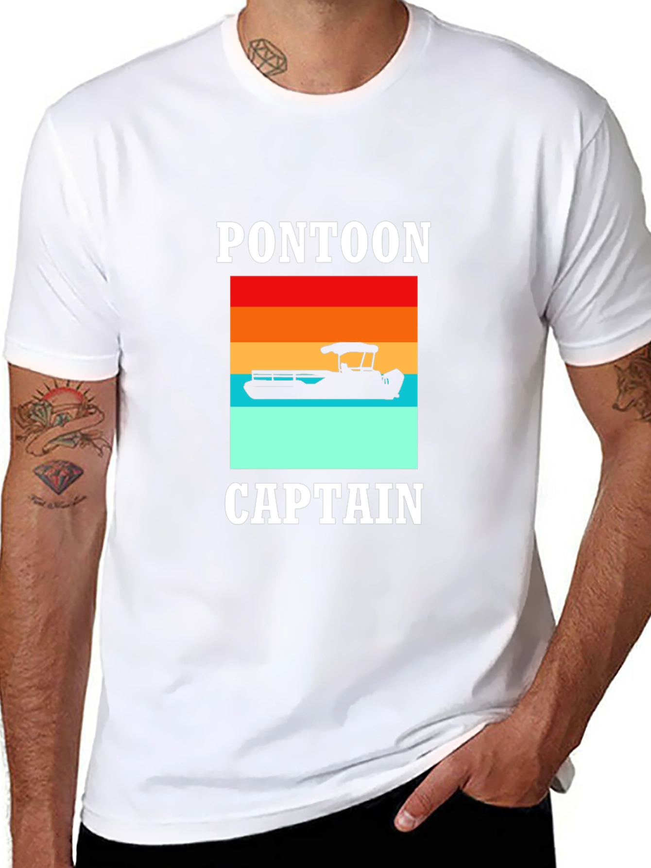 Pontoon Captain Graphic T-Shirt - Boating Apparel