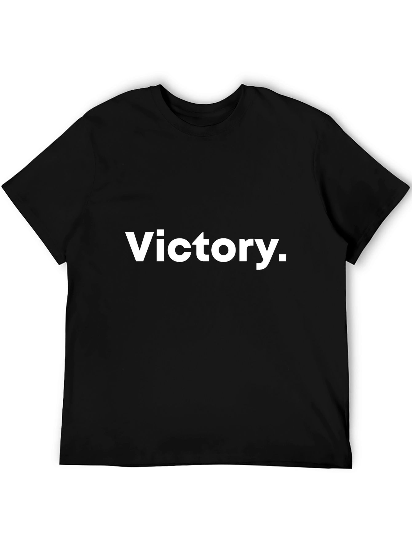 Victory Graphic Tee - Black Cotton T-Shirt