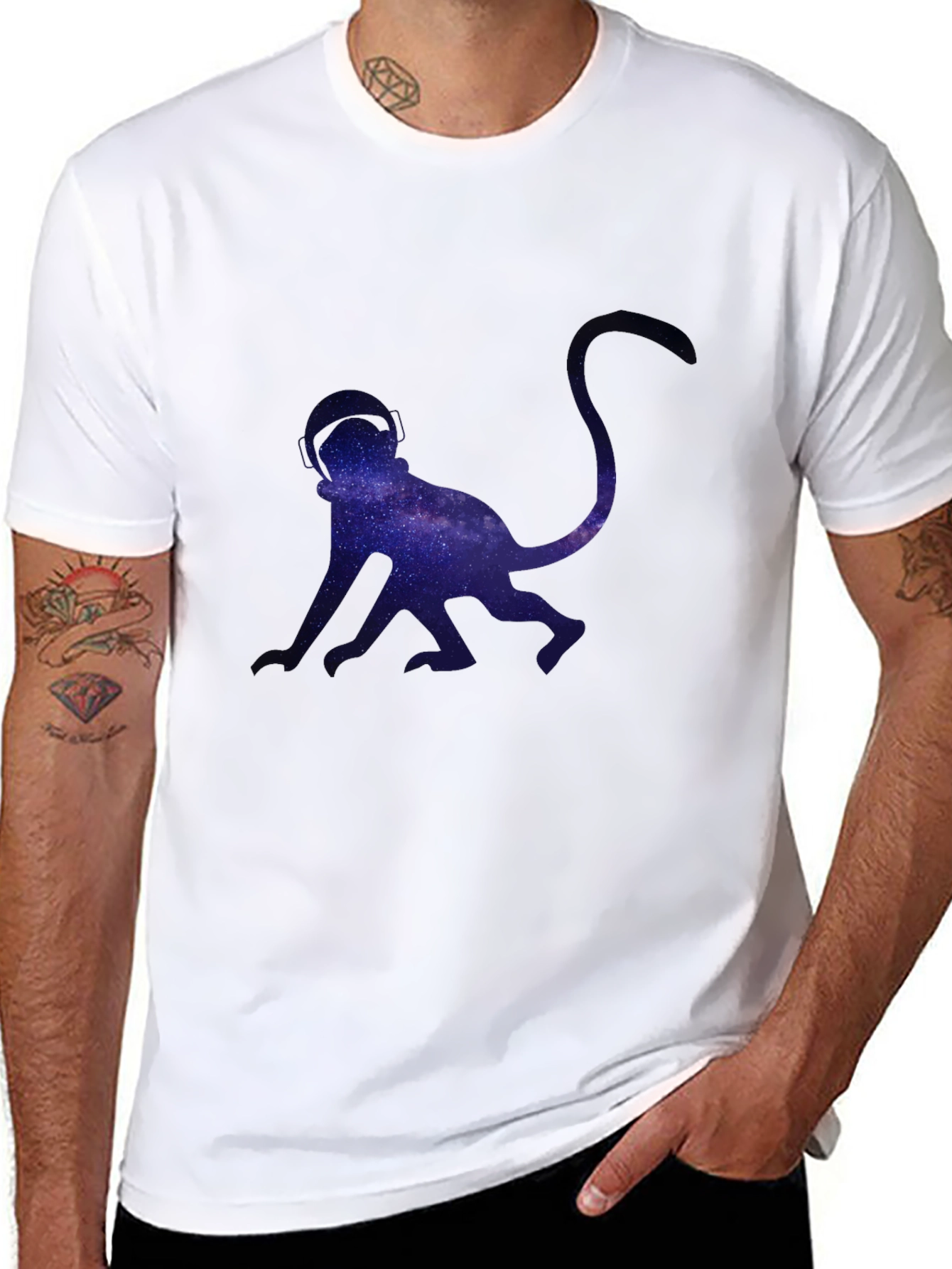 Astronaut Monkey Graphic T-Shirt
