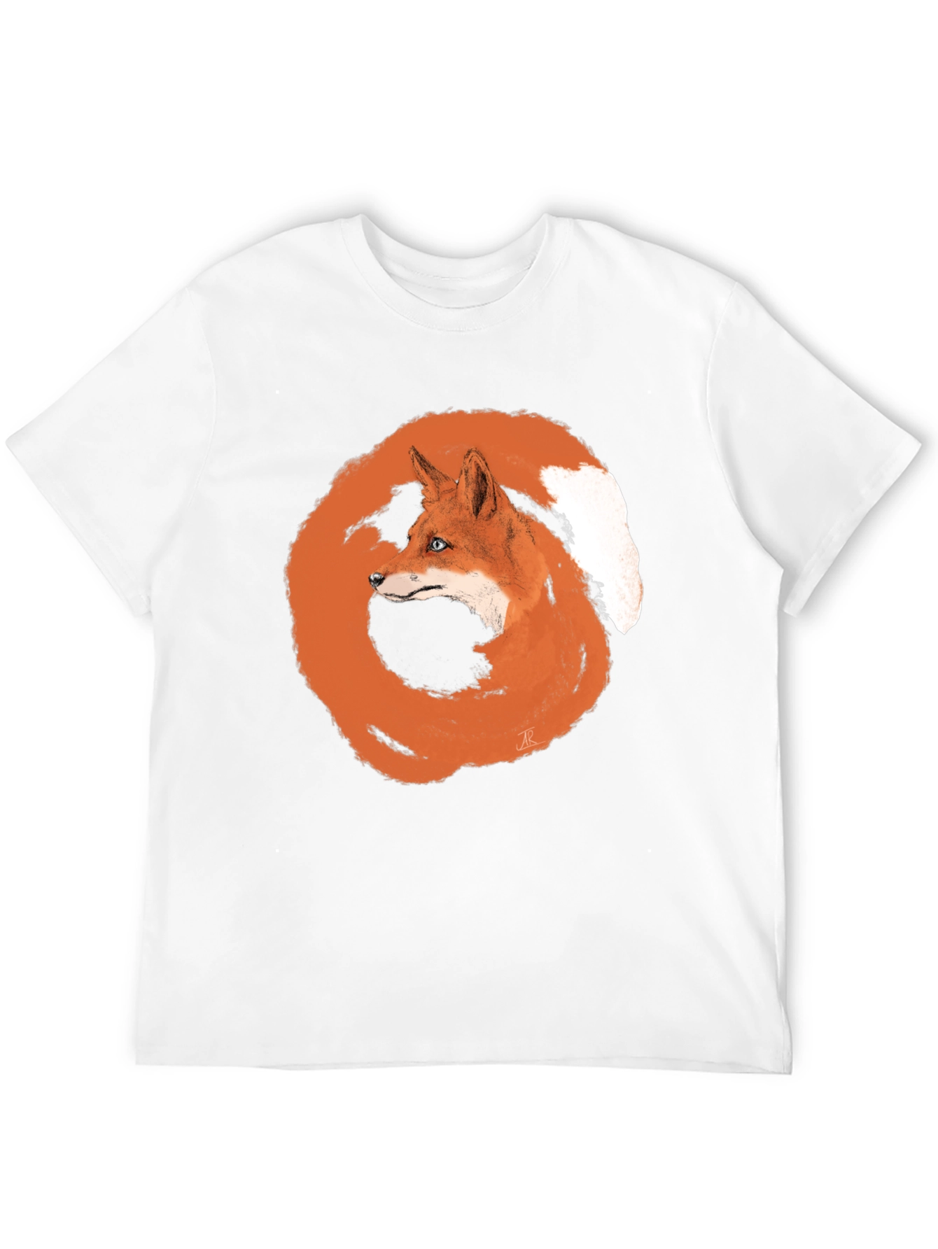 Fox Circle Graphic Tee - Unique Animal Design