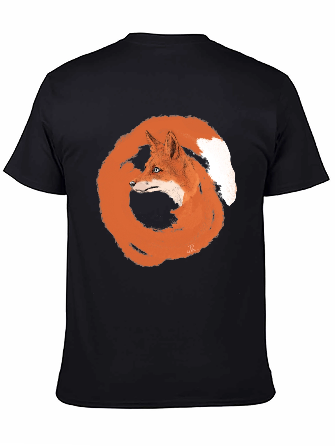 Fox Circle Graphic Tee - Unique Animal Design