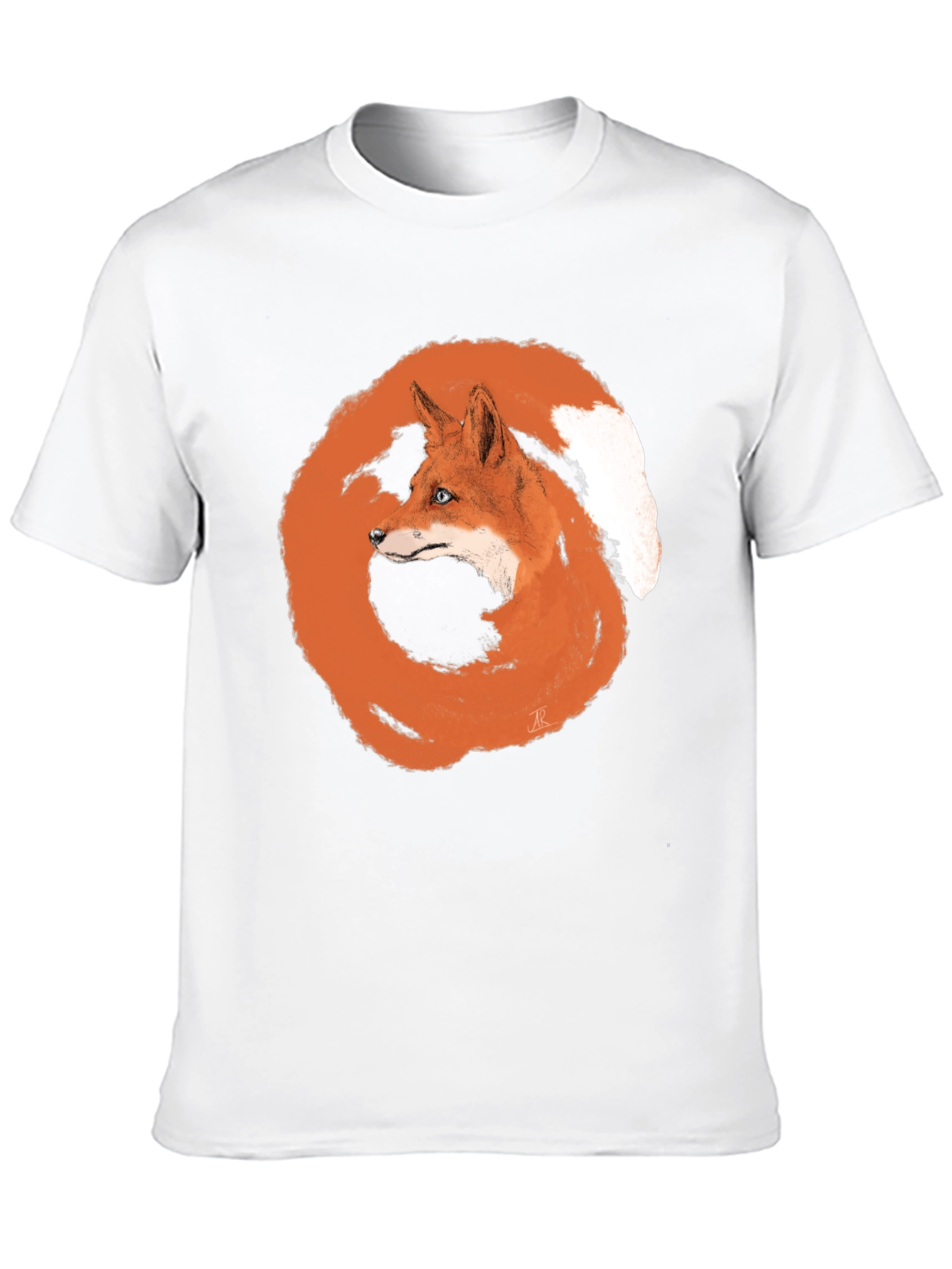 Fox Circle Graphic Tee - Unique Animal Design