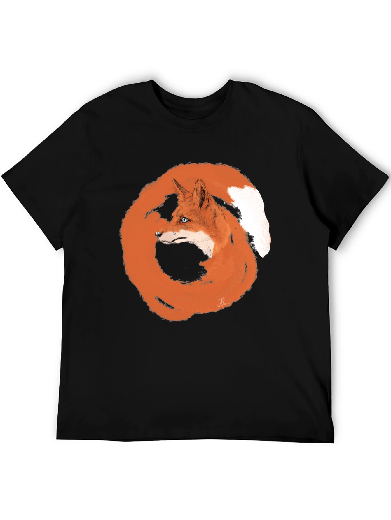 Fox Circle Graphic Tee - Unique Animal Design