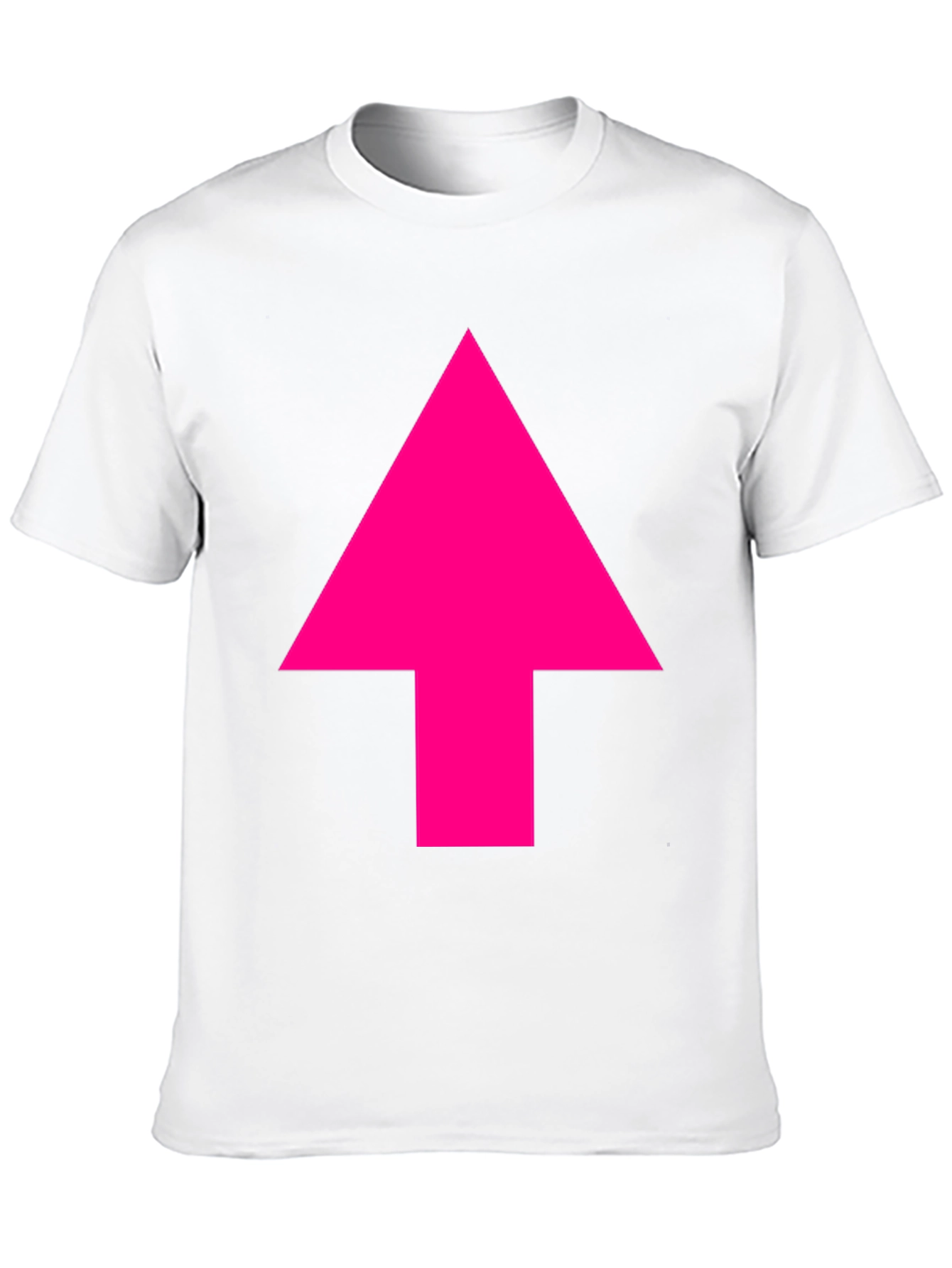 Bold Pink Arrow Black T-Shirt