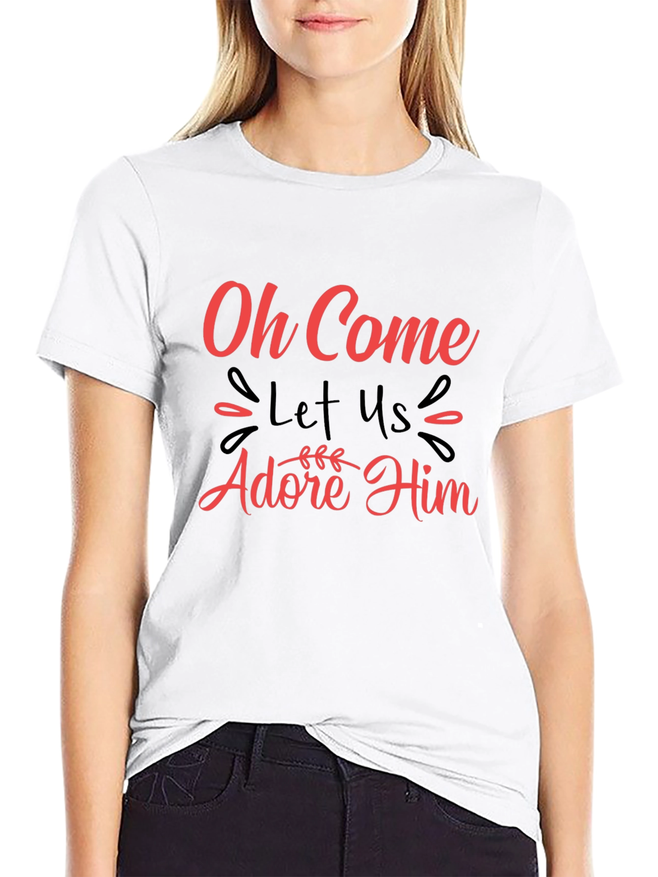 Oh Come Let Us Adore Him Graphic Tee