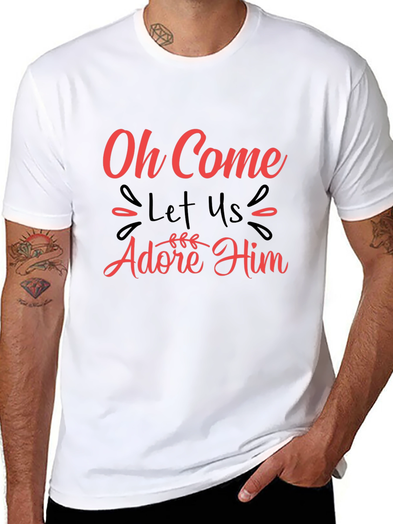 Oh Come Let Us Adore Him Graphic Tee