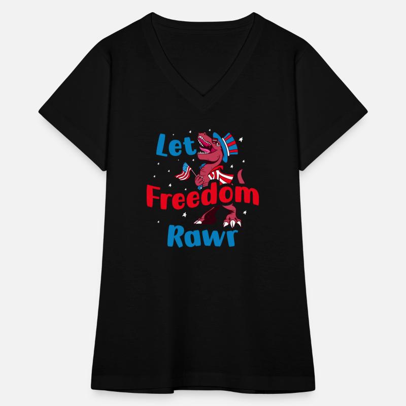 Let Freedom Rawr Dinosaur USA Flag 4th Of July