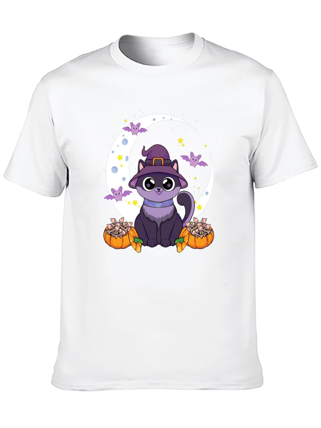 Halloween Cat Witch T-Shirt - Spooky Season Tee