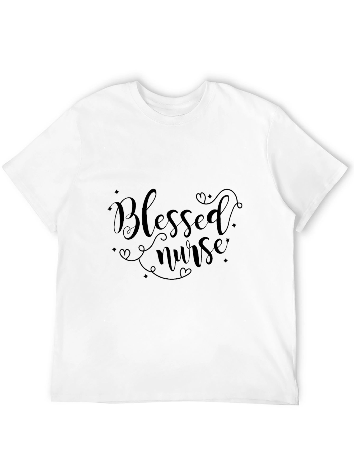 Blessed Nurse T-Shirt - Black Graphic Tee
