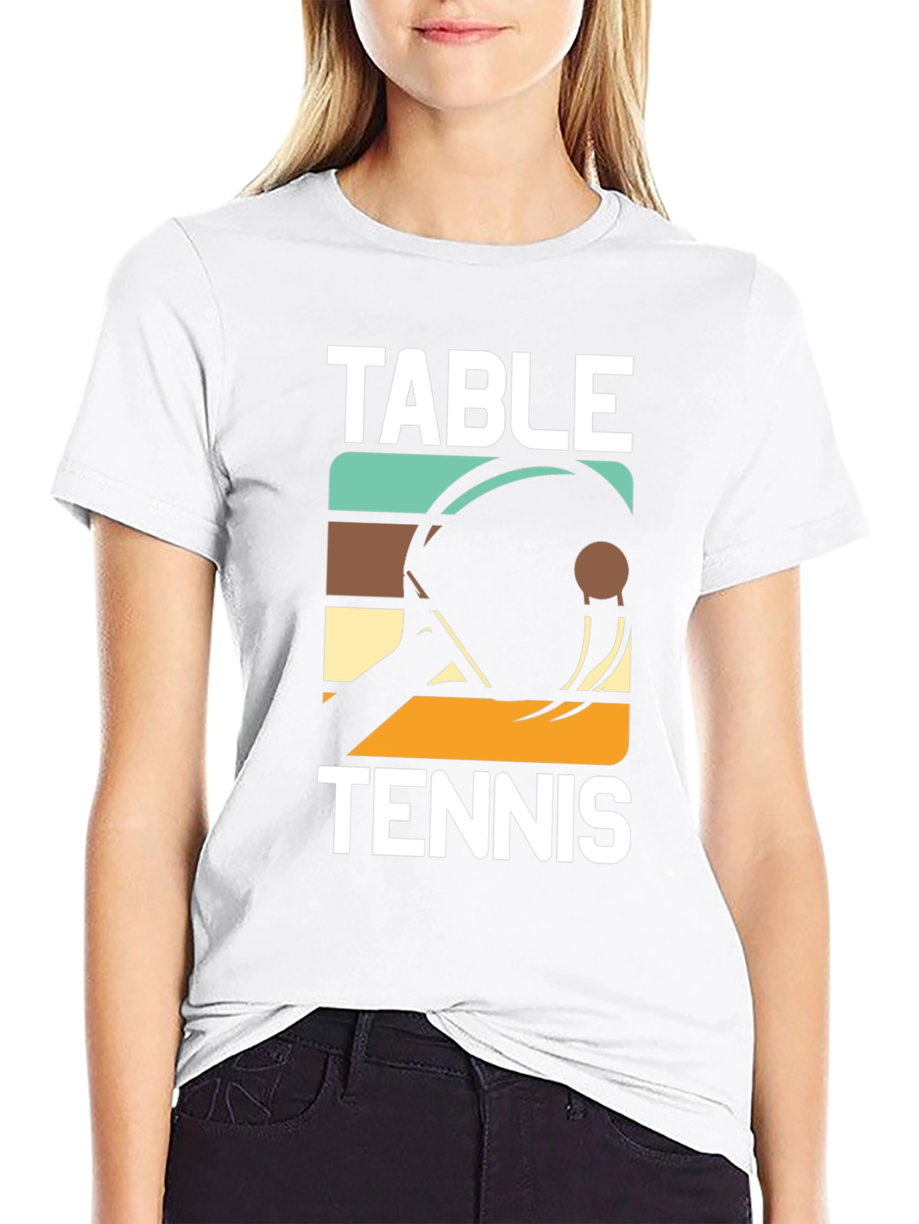Retro Table Tennis Graphic Tee Shirt