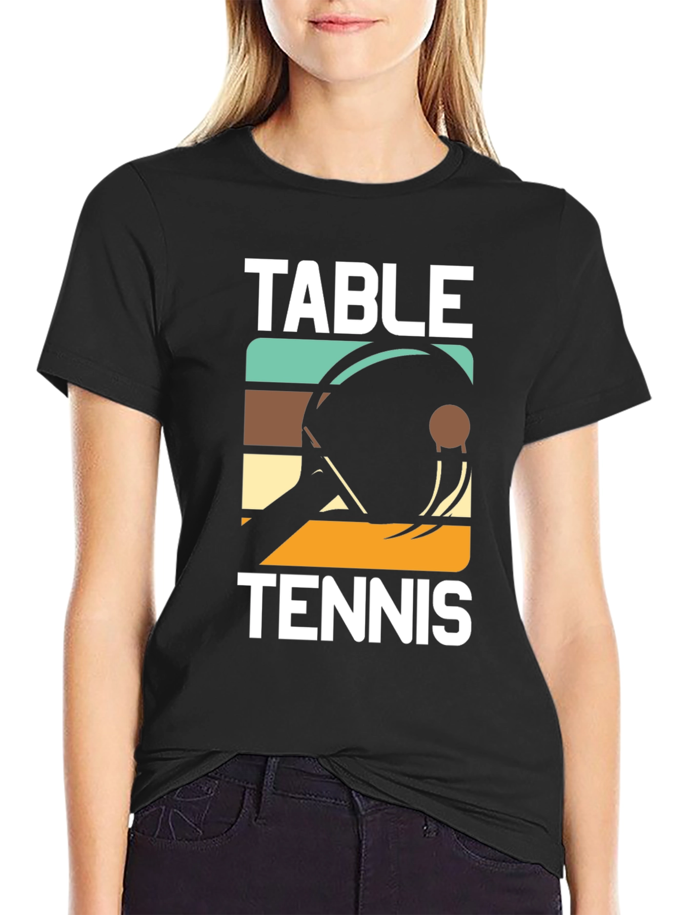Retro Table Tennis Graphic Tee Shirt